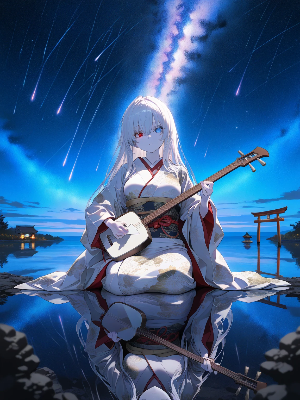 星降る夜の三味線少女