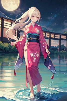 満月の夜の日