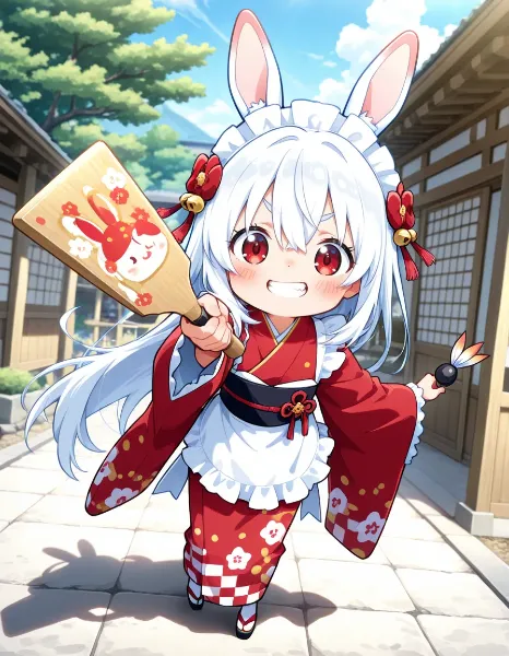 羽つき勝負なのだぁー！