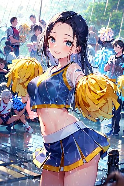 雨×チアガール