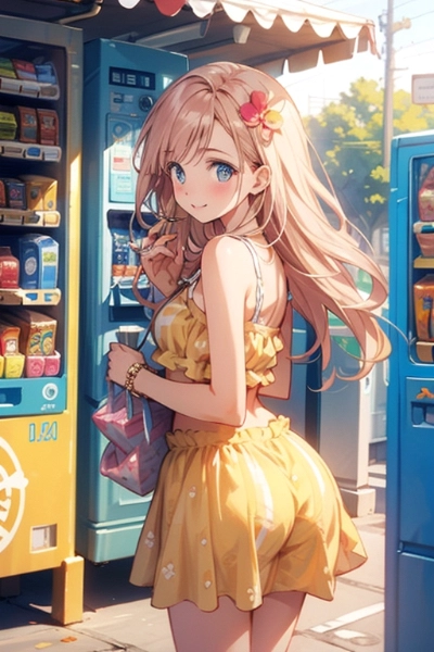 美少女　自動販売機