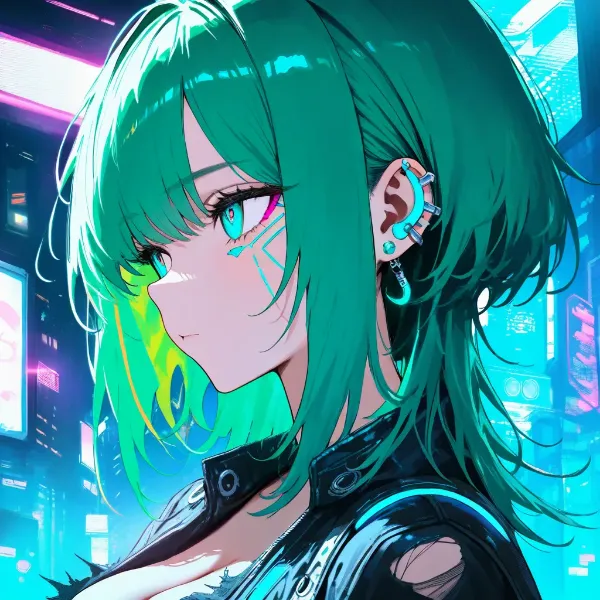 サイバーパンク風ピアス