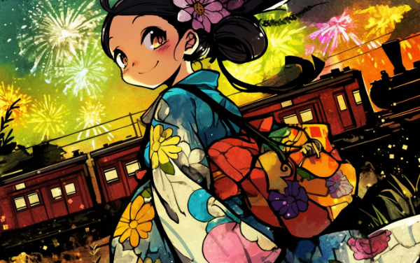 あなたと歩く夏の夜空