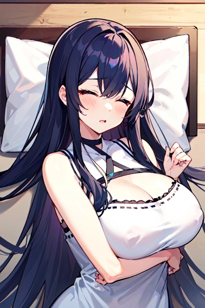 寝てる彼女