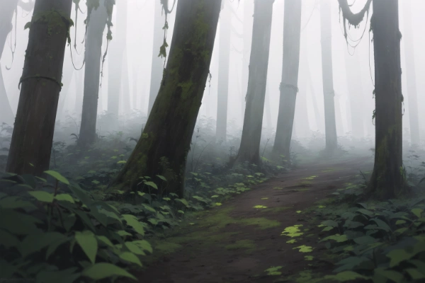 TRPG用背景素材　霧の森