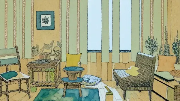 【フリー背景素材】ナチュラルな部屋