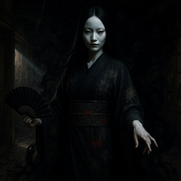 闇の屋敷に現れた黒い影の女