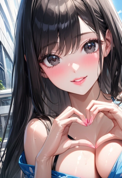 注文のお題『手でハート』