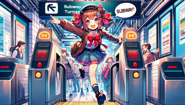 お友達と地下鉄出口で待ち合わせ😊