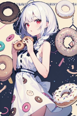 ドーナツ柄のワンピース