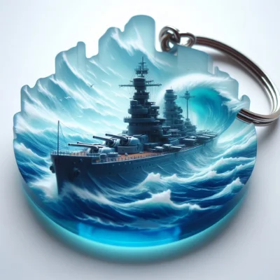 戦艦の島風のアクリルのキーホルダー