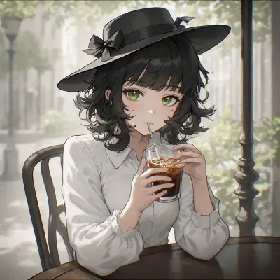 帽子をかぶったうちの子