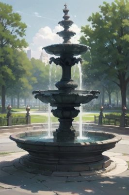 公園の噴水