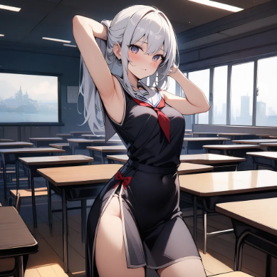 セーラー襟チャイナドレス