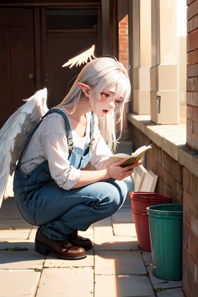 資格勉強に苦悩する元奴隷天使