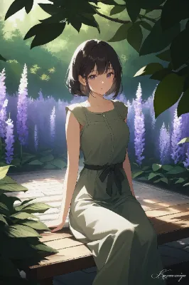 紫の花園で紡ぐ少女の想い