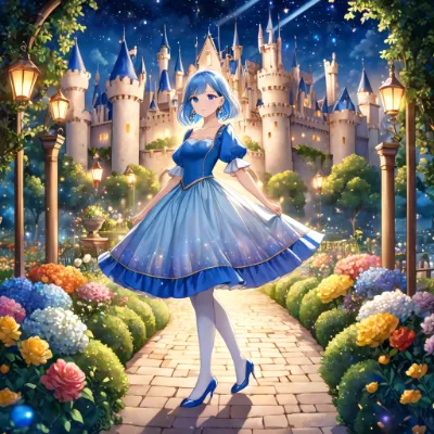 夜のお城