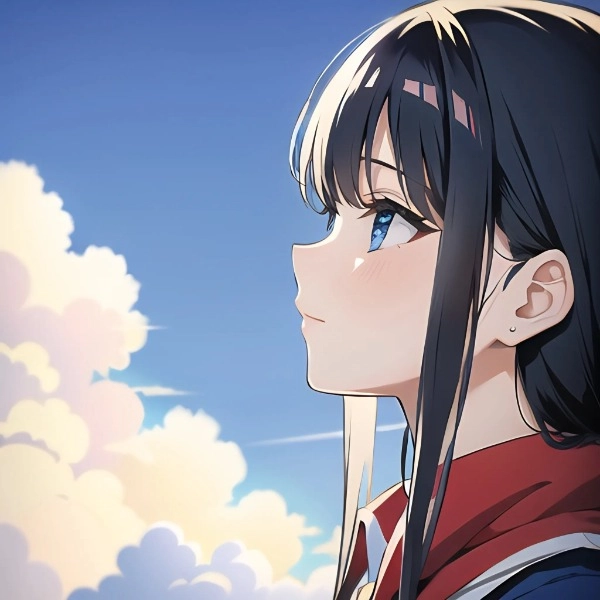 空を見上げる少女