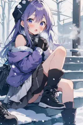 雪と少女