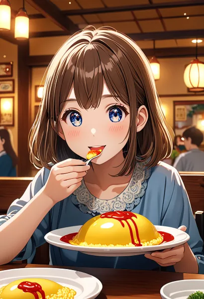 黄金のオムライスと少女の幸せな時間