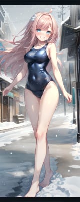 北国スク水散歩