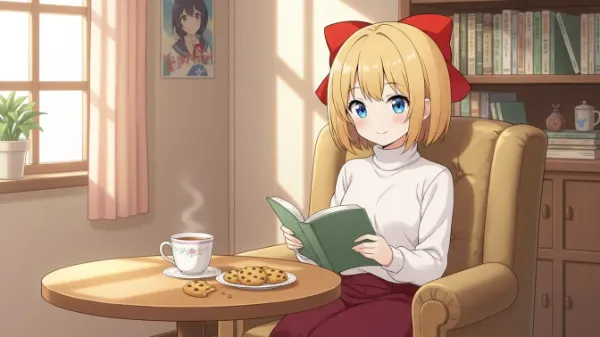 クッキーと本とお茶！