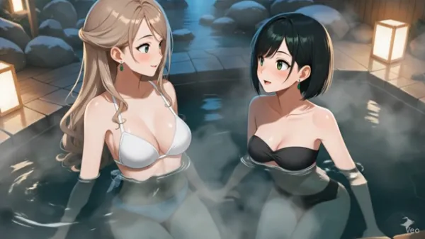 水着で温泉