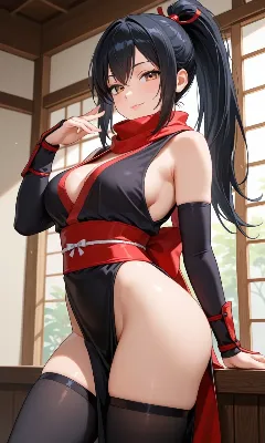 黒髪の魅惑くノ一