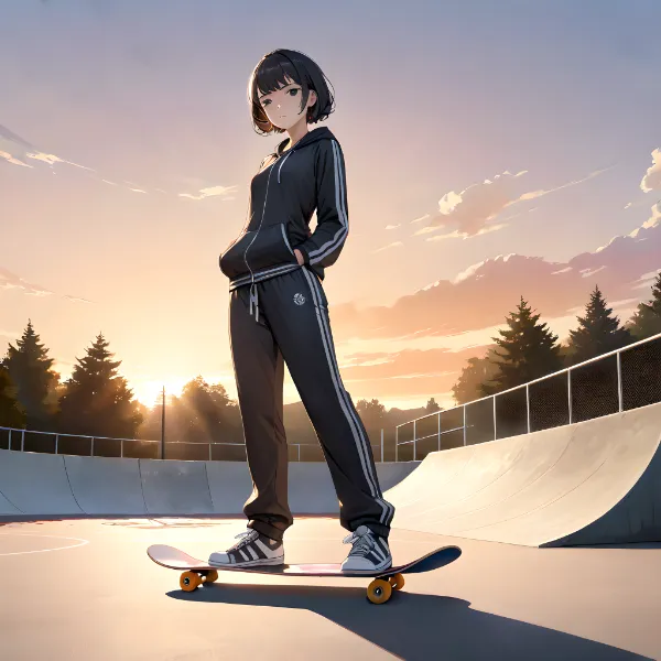 厳格な服飾デザイン教授、スケートボード初挑戦