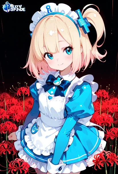 赤い花畑に佇むメイドの秘密