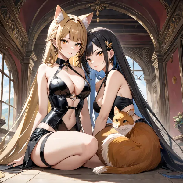 猫耳美女たちの優雅な午後