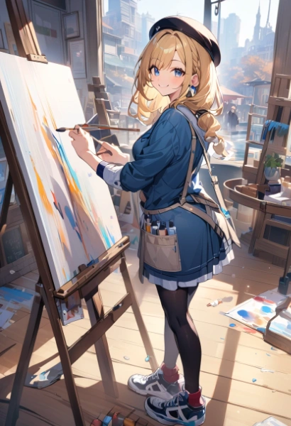 ベレー帽といえば画家さん