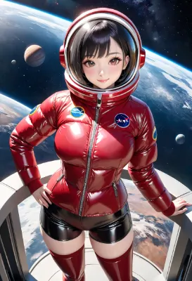 宇宙服風ダウンジャケット