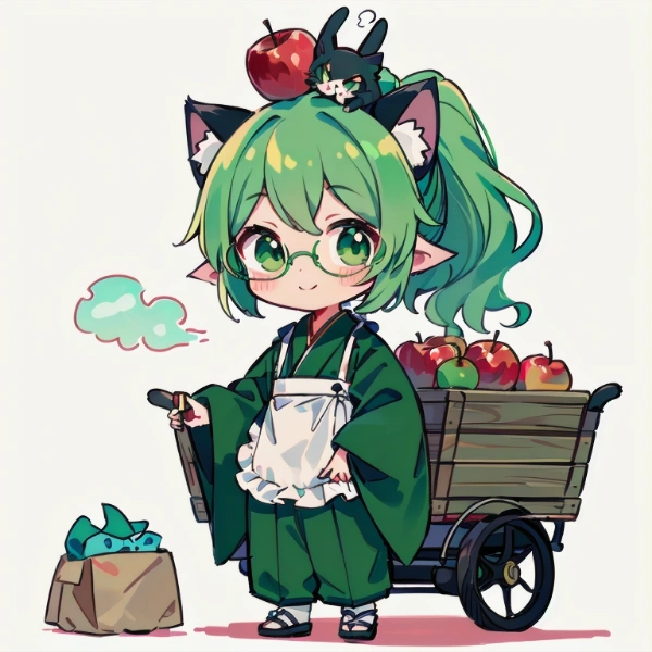 頭にりんごを載せて走ろう