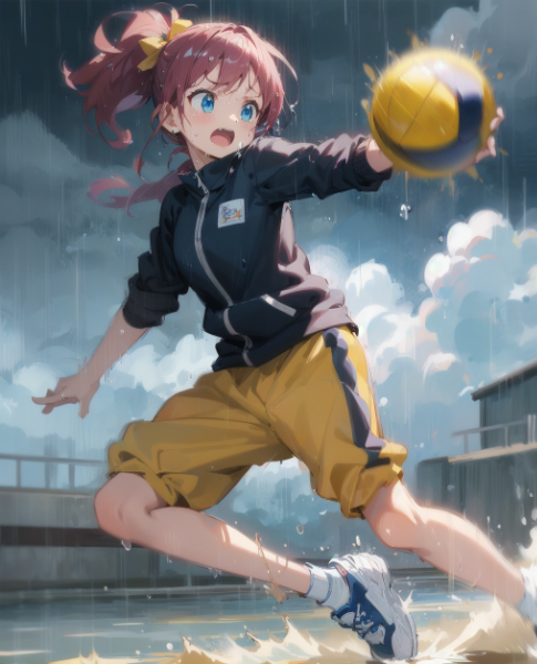 雨の中でドッジボール！２