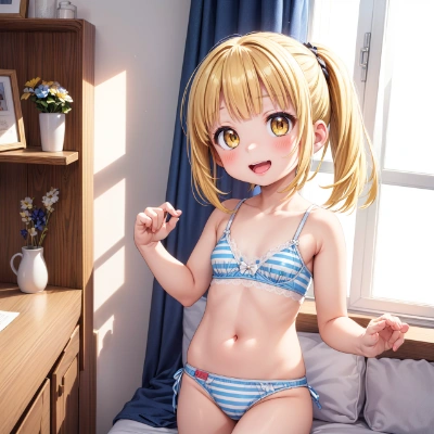 金髪な娘の下着