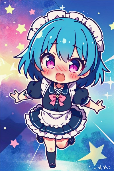 走るメイドさん