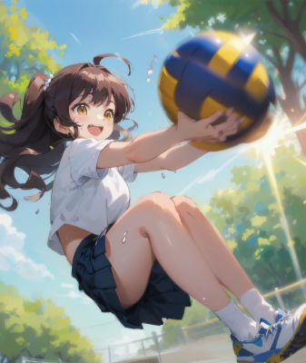 ハーフアップ女の子とドッジボール！２
