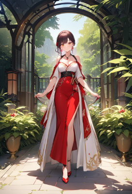 どこかの国の優雅な婦人
