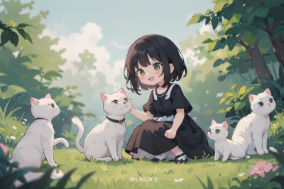 猫好きの女の子