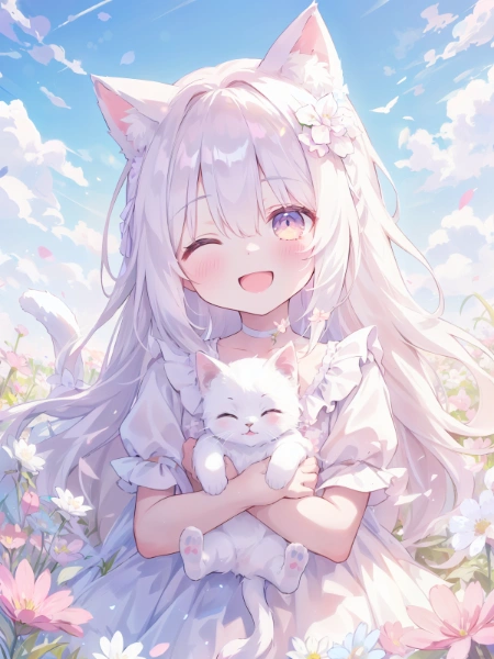 白猫娘と子猫２