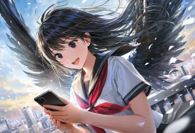 矢田硝子(ヤタ・ガラス)、スマホに驚嘆する・・・