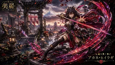 紅葉舞う古都に輝く紅き剣舞