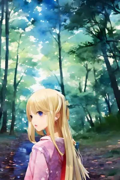 Path in the forest (watercolor)