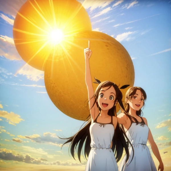 太陽と一緒に戦って、はいないけど一緒