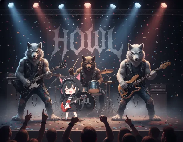 狼のバントとコラボニャ！