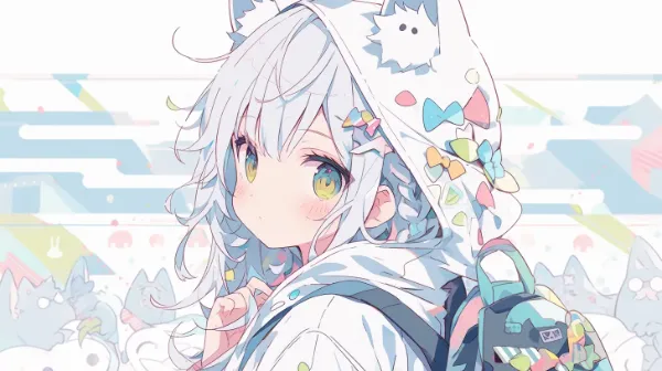 ふわふわ耳の少女と雲の旅