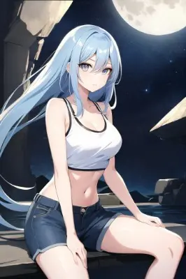 月夜での待ち合わせ