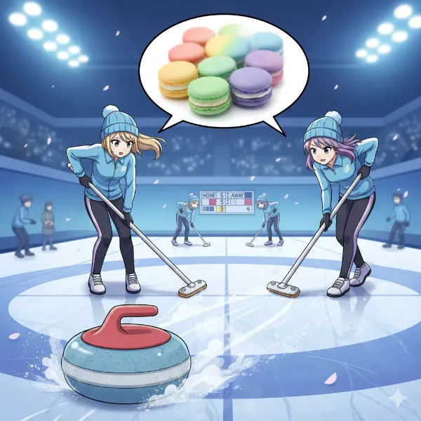 マカロンとカーリングストーンって似てるよね