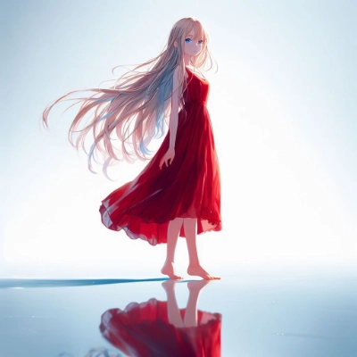 赤いドレス
